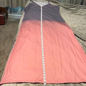 Pink and Gray Ombre Maxi Dress